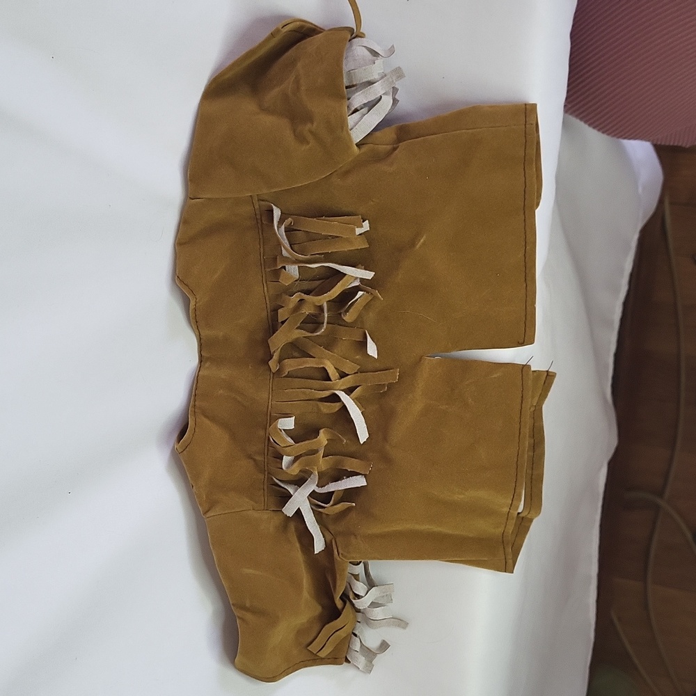 Snoopy Vintage Suede Native Jacket with fringe fits 18" Syndicate Plush